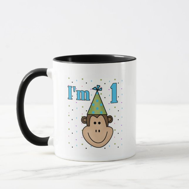 Tasse Singe dans le Casquette du Parti 1er Anniversaire  (Gauche)