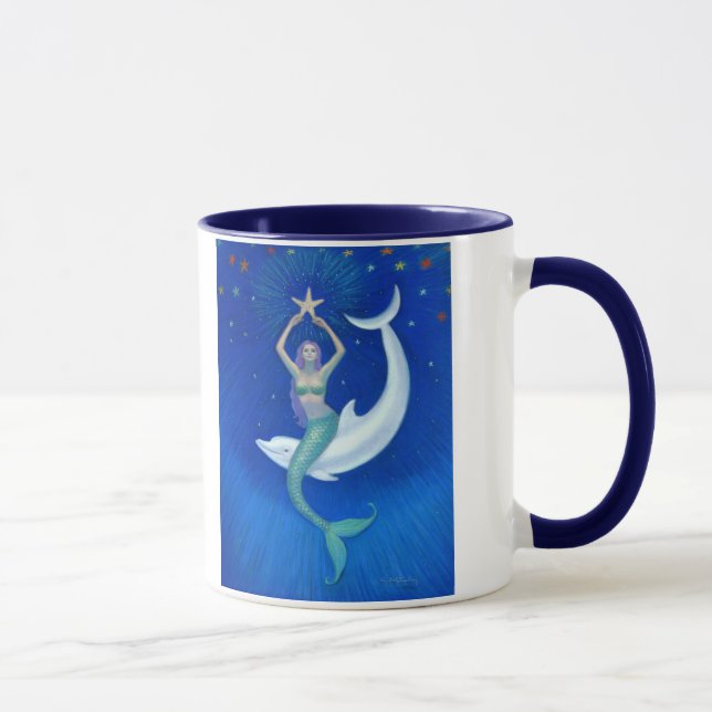 Tasse Sirène de lune de dauphin (Droite)