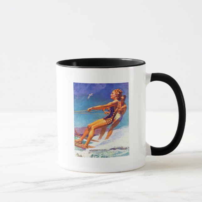 Tasse Skier nautique par McClelland Barclay (Droite)