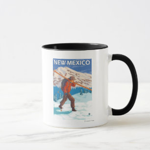 Tasse Skier transportant des skisNouveau-Mexique
