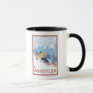 Tasse Skieur de neige de Downhhill - Whistler, AVANT
