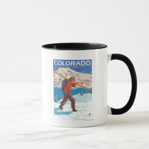 Tasse Skieur portant SkisColorado