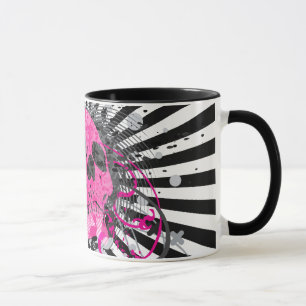 Tasse skullz, avec des bulles.