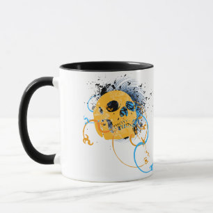 Tasse skullz. vers le haut flèches tordues.