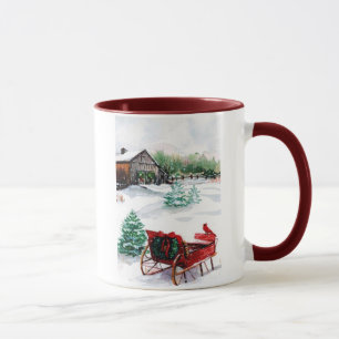 Tasse Sleigh et Robin rouge