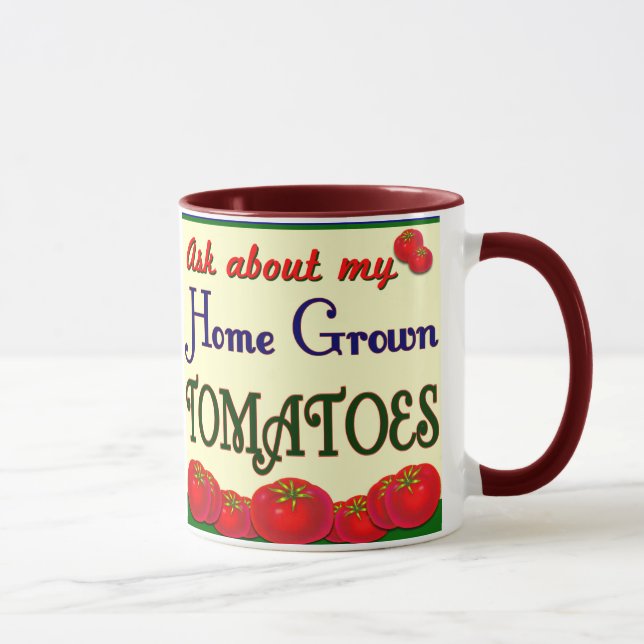 Tasse Slogan du jardin de tomates cultivé à la maison (Droite)