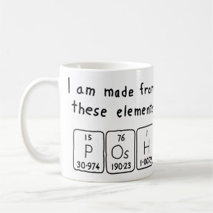 Tasse snob de nom de table périodique