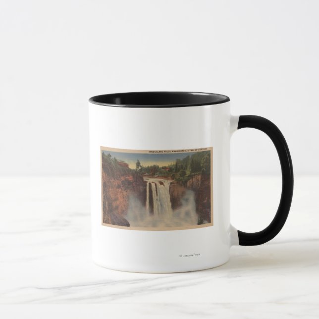 Tasse Snoqualmie Falls, WA - Vue des chutes et du lodge (Droite)
