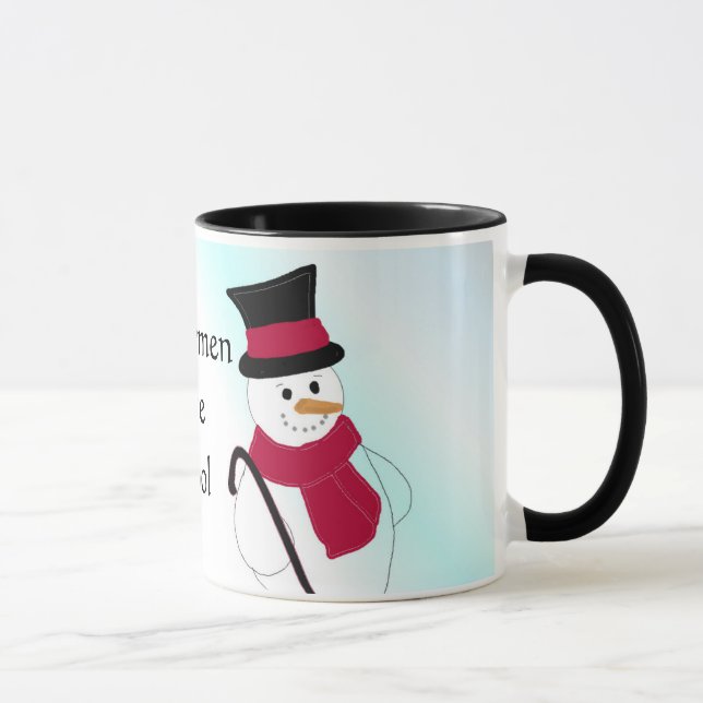Tasse Snowman avec chapeau supérieur et canne (Droite)