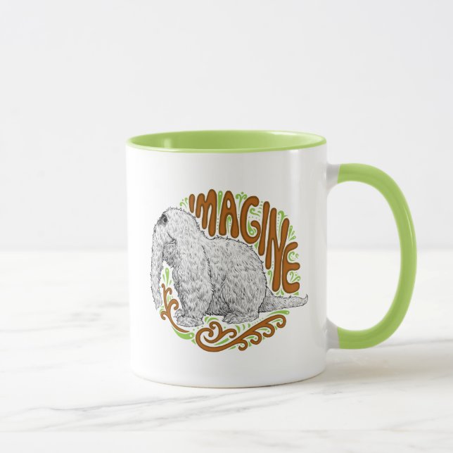 Tasse Snuffleupagus B&W Dessin croisé (Droite)