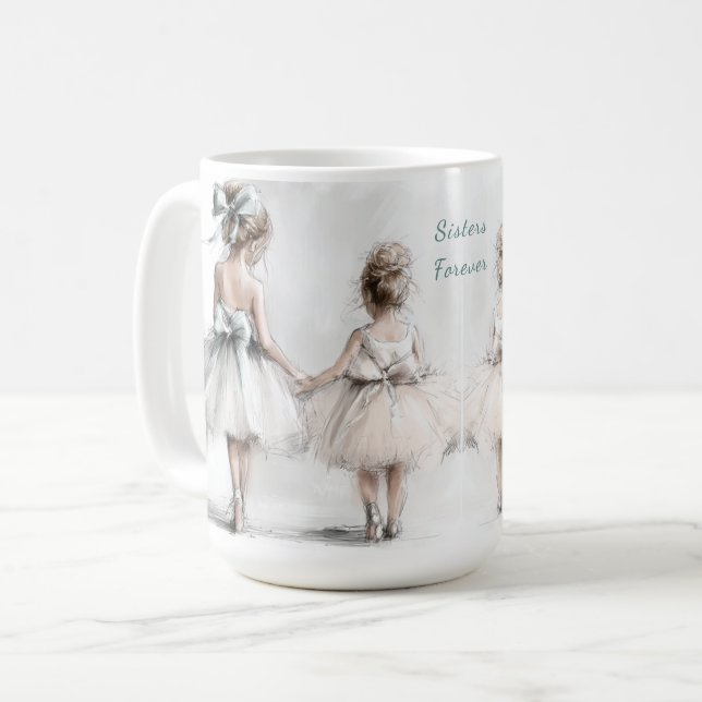 Tasse Sœurs pour Toujours – Grand et Petit Soeur P (Devant gauche)