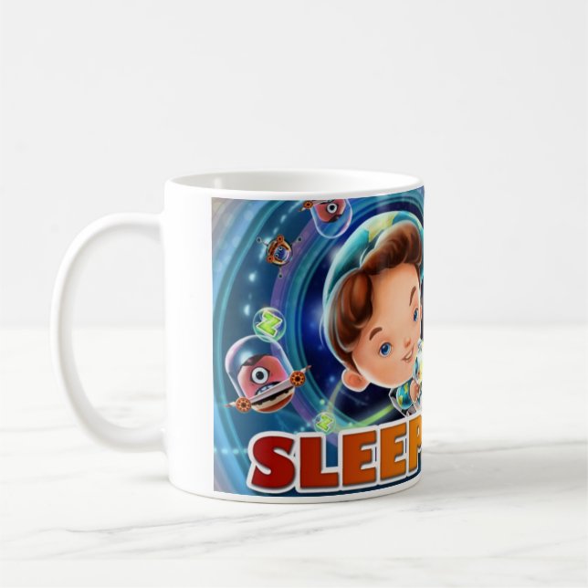 Tasse somnolente d'image de caractéristique de (Gauche)