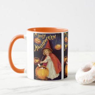 Tasse Sorcière vintage joyeuse Halloween par Ellen Claps