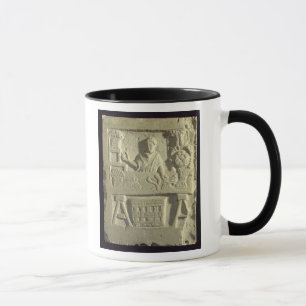 Tasse Soulagement dépeignant un vendeur de fleur et de