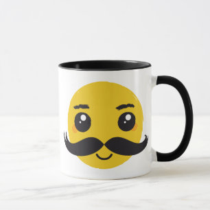 Tasse Sourire de moustache de Kawaii