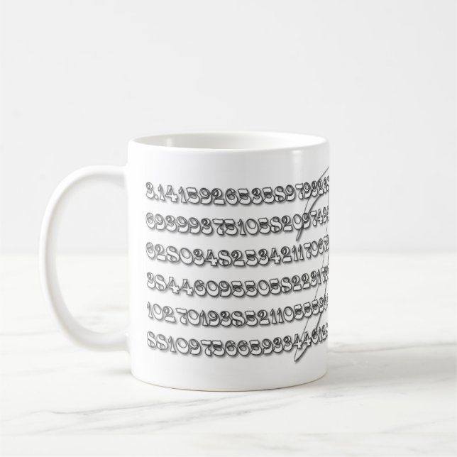Tasse spéciale de pi pour le geeks de maths (Gauche)