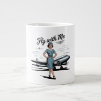 Tasse spéciale d'hôtesse de l'air scandinave