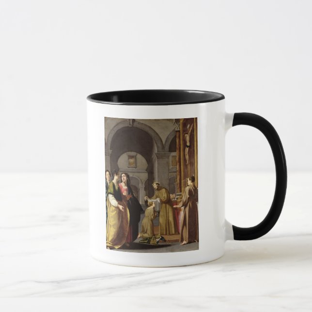 Tasse St Clare recevant le voile de St Francis (Droite)