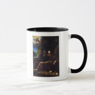 Tasse St Francis d'Assisi a consolé par un ange