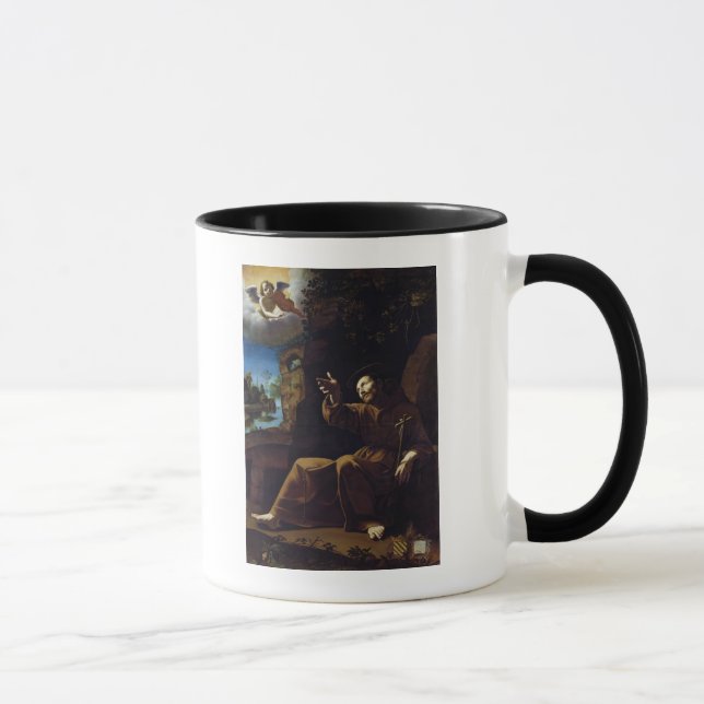 Tasse St Francis d'Assisi a consolé par un ange (Droite)