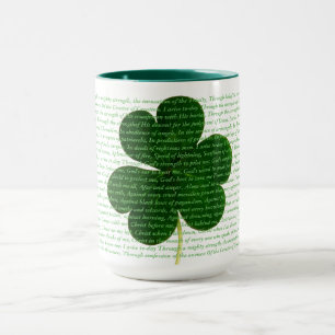 Tasse St. Patrick Hymn Le poème Shamrock cerf's cri