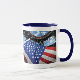 Tasse Station spatiale American Flag Earth Orbit
