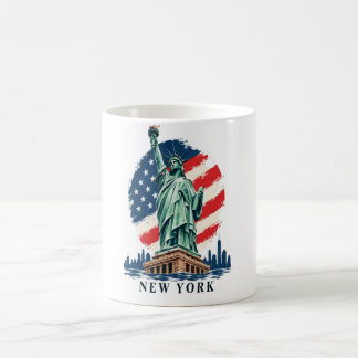 Tasse Statue de la Liberté Drapeau USA Vintage New