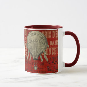 Tasse Steampunk Hot Air Ballon Ride Polices graphiques e