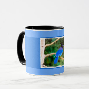 Tasse Steller's Jay Painting - Art original pour oiseaux