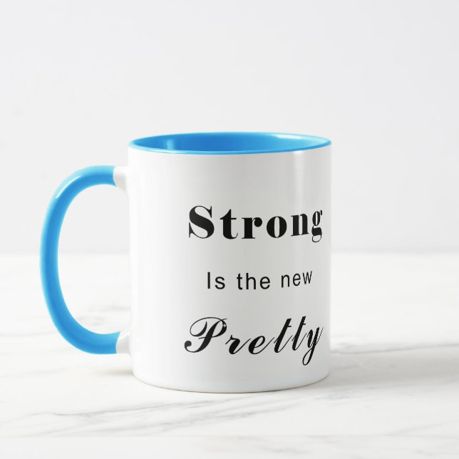 Tasse Stong est le nouveau joli - texte seulement (Gauche)