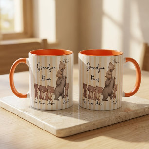 Tasse Stripe Daddy Bear Cadeau de Fête des Pères p