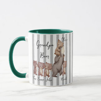 Tasse Stripe Daddy Bear Cadeau de la Fête des Père