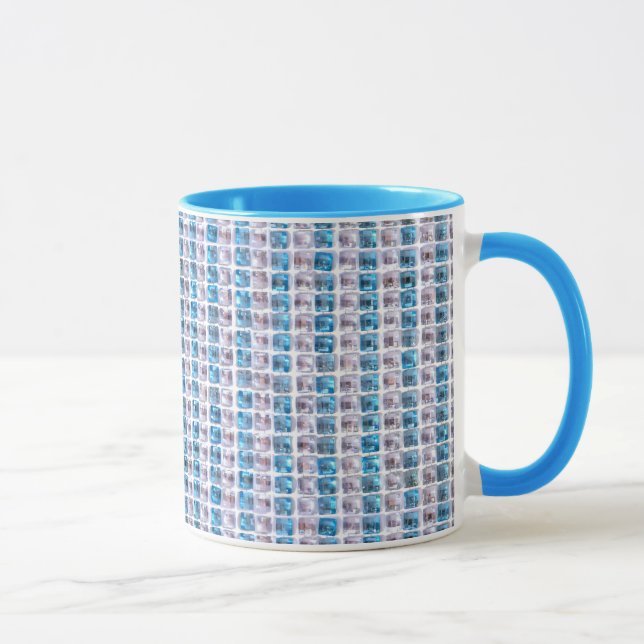 Tasse Style bleu cyan de fausses pierres de topaze (Droite)