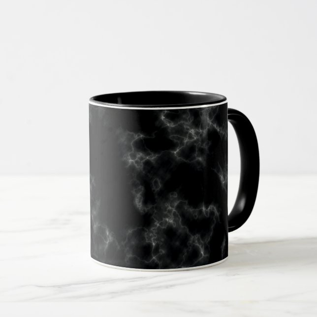 Tasse Style de marbre élégant - noir (Devant droit)