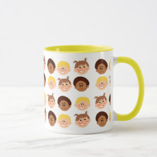 Tasse Style Rétro Mignon Enfants Heureux Vintage