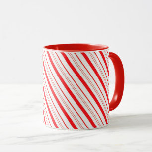 Tasse Sucre de canne de Noël rayé