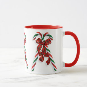 Tasse Sucres de canne et rubans de Noël