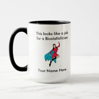 Tasse Super héros de femelle de Biostatistician
