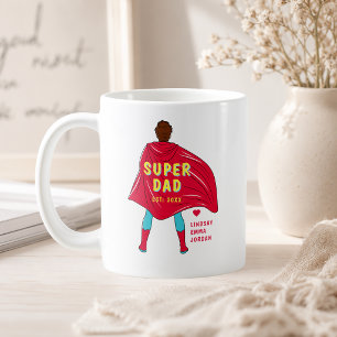 Tasse Super Papa personnalisée   Noms d'enfants pe