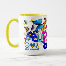 Tasse superbe d'étreinte pour syndrome de Down