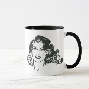 Tasse Supergirl noir et blanc dessin 2