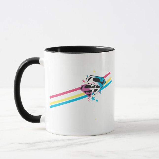 Tasse Supergirl Rainbow Stripes (Gauche)