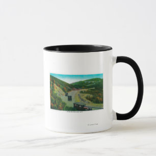 Tasse Sur la jante au-dessus de l'itinéraire de
