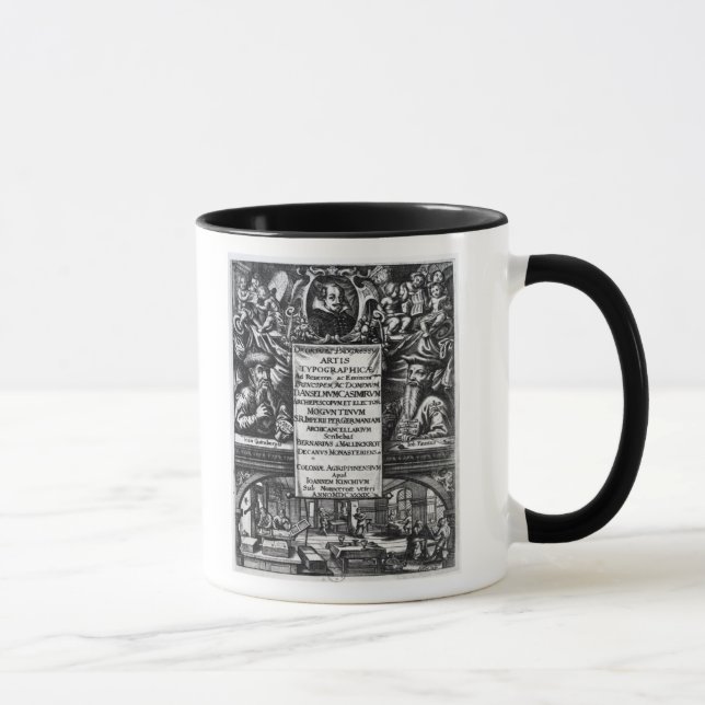 Tasse 'Sur l'origine et l'histoire de Typography (Droite)