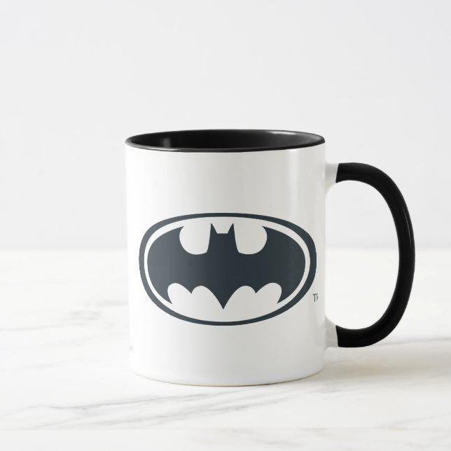 Tasse Symbole Batman | Logo noir et blanc (Droite)