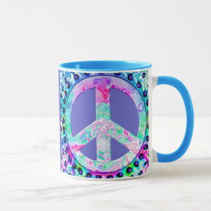 Tasse SYMBOLE DE LA PAIX PsychÉLIQUE Abstrait