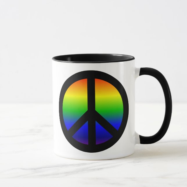 Tasse Symbole de paix arc-en-ciel (Droite)