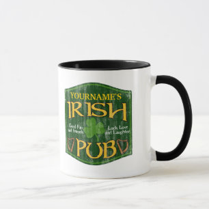 Tasse Symbole de pub irlandais personnalisé