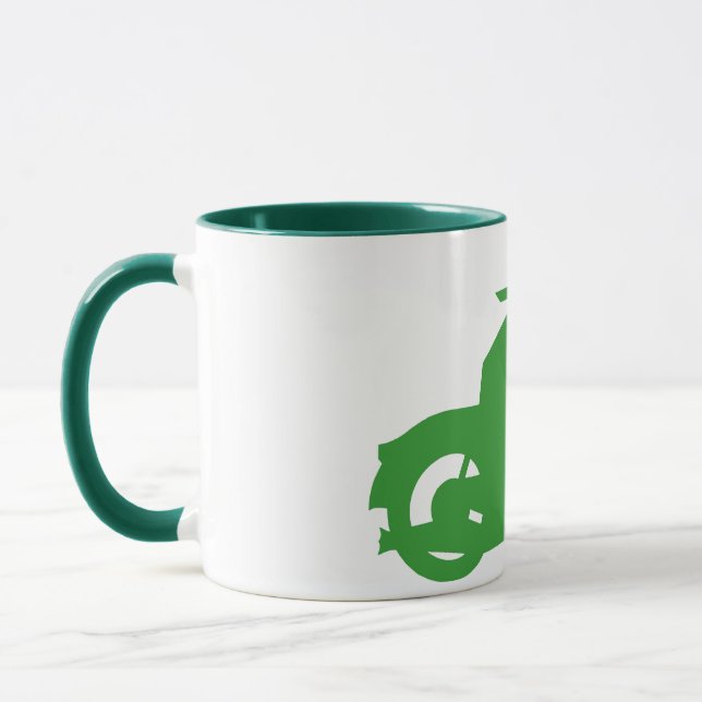 Tasse Symbole moto vert (Gauche)