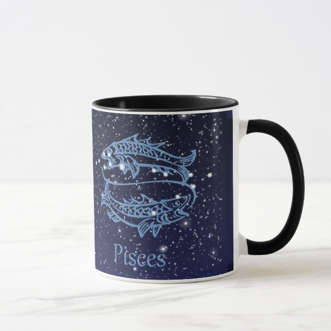 Tasse Symbole Poissons Constellation et Zodiaque avec ét (Droite)